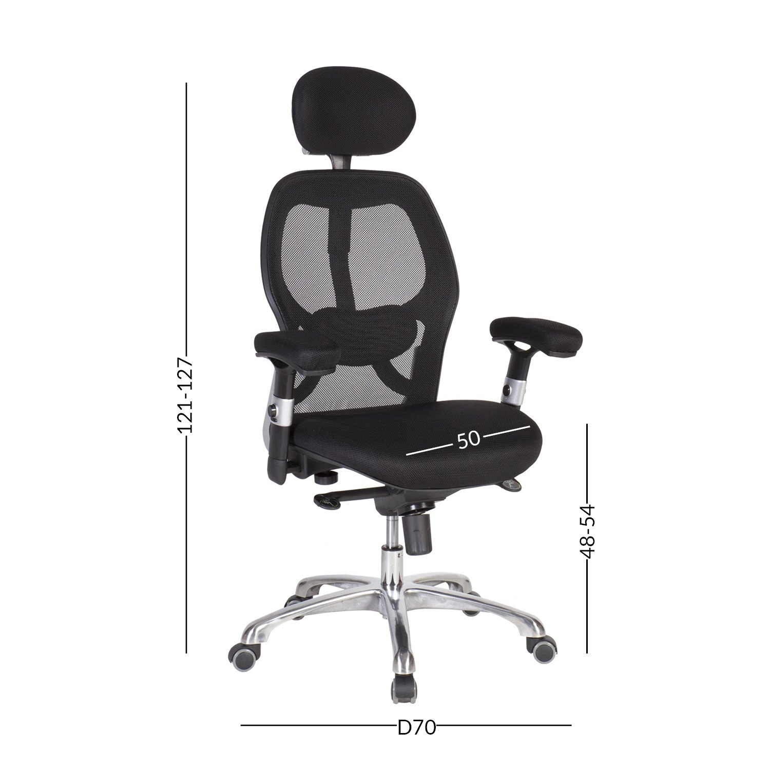 Biuro kėdė GAIOLA 67x62x116-126 cm, juoda - 5