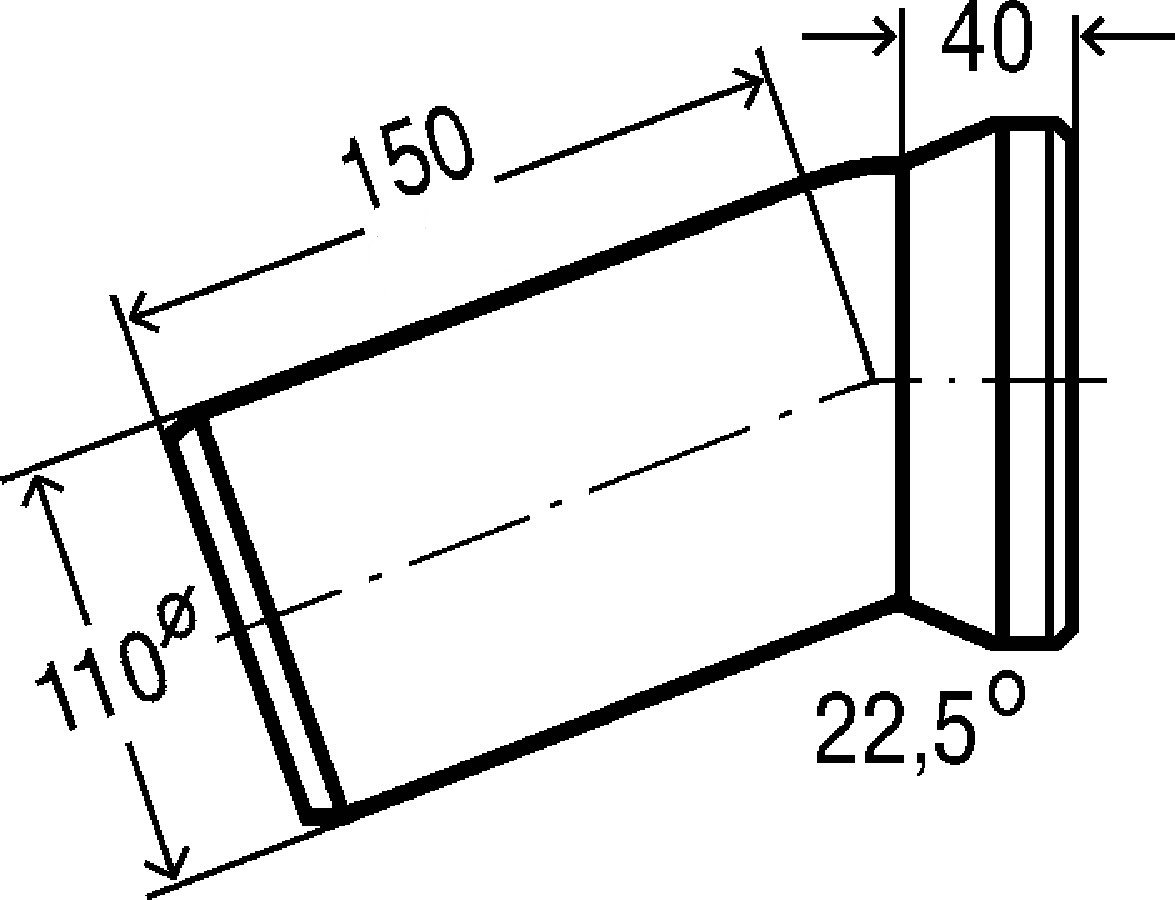 Unitazo alkūnė VIEGA, 100 x 22,5° - 2