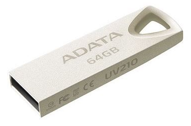 USB atmintinė Adata UV210, sidabro, 64 GB-1