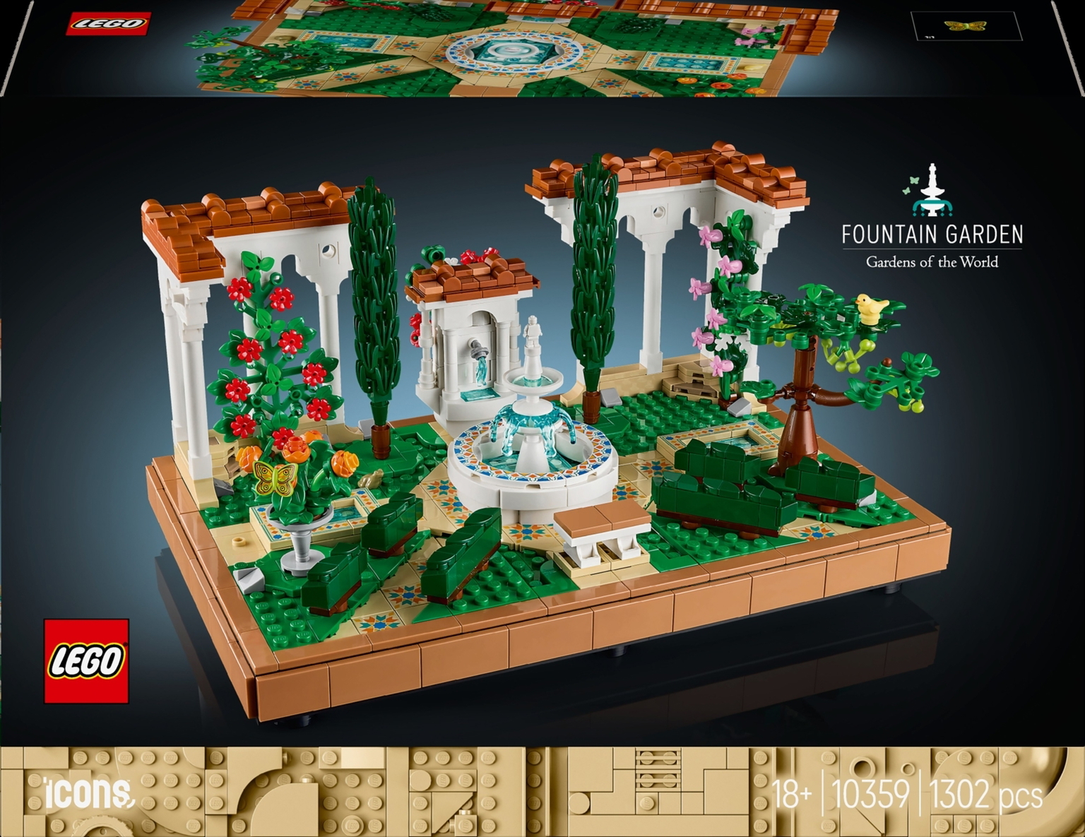 Konstruktorius LEGO® Icons Fountain Garden, 10359 - 1