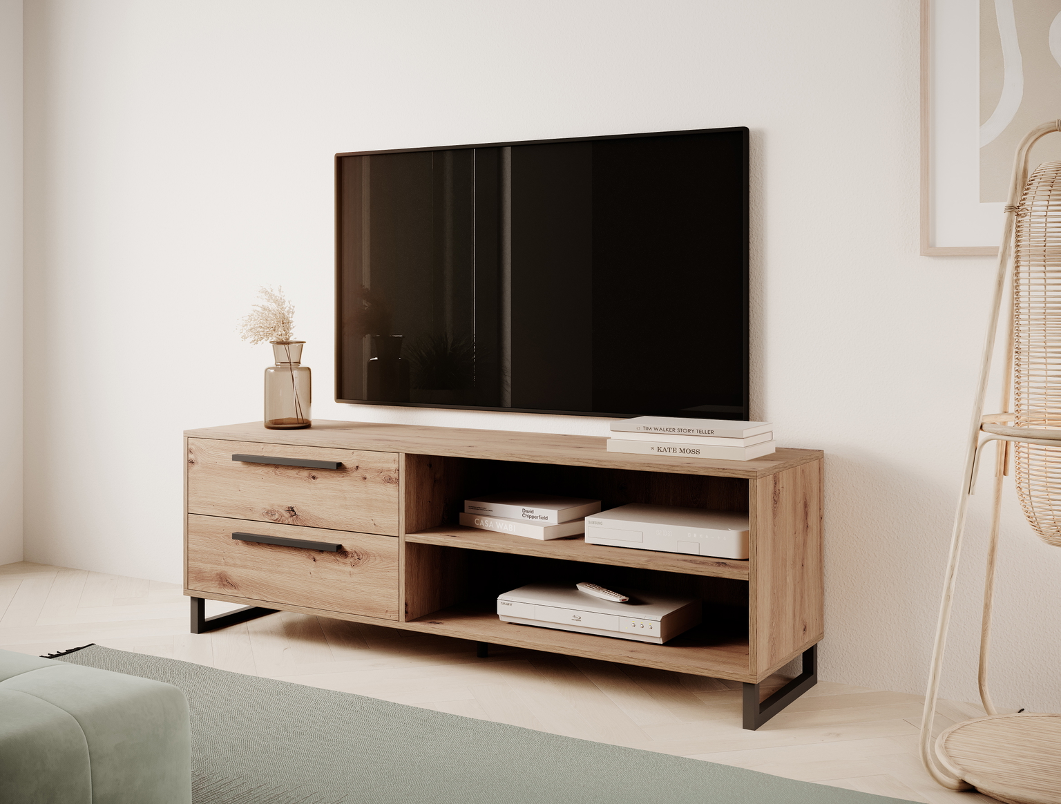 TV spintelė ARIA, ąžuolo-0