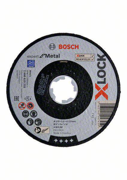 Metalo pjovimo diskas BOSCH X-Lock, 125 x 2,5 x 22,23, A 30 S BF - 2