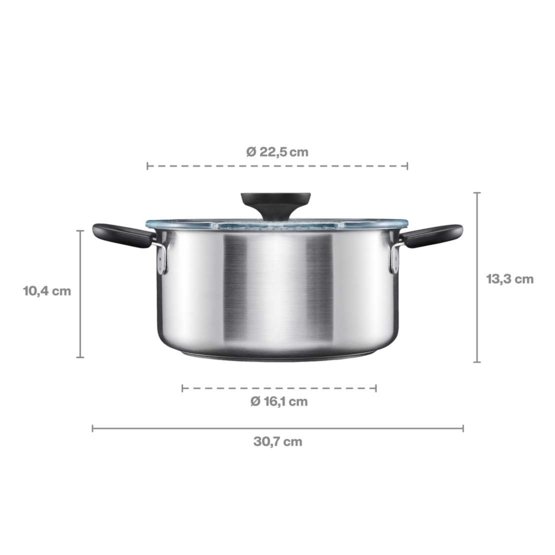 Keraminis puodas FISKARS FF, nepridegančia danga, 3,0 L, 1 vnt - 6