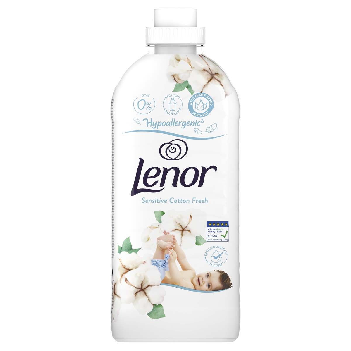 Minkštiklis LENOR Sensitive Cotton Fresh, 59 skalb., 1239 ml