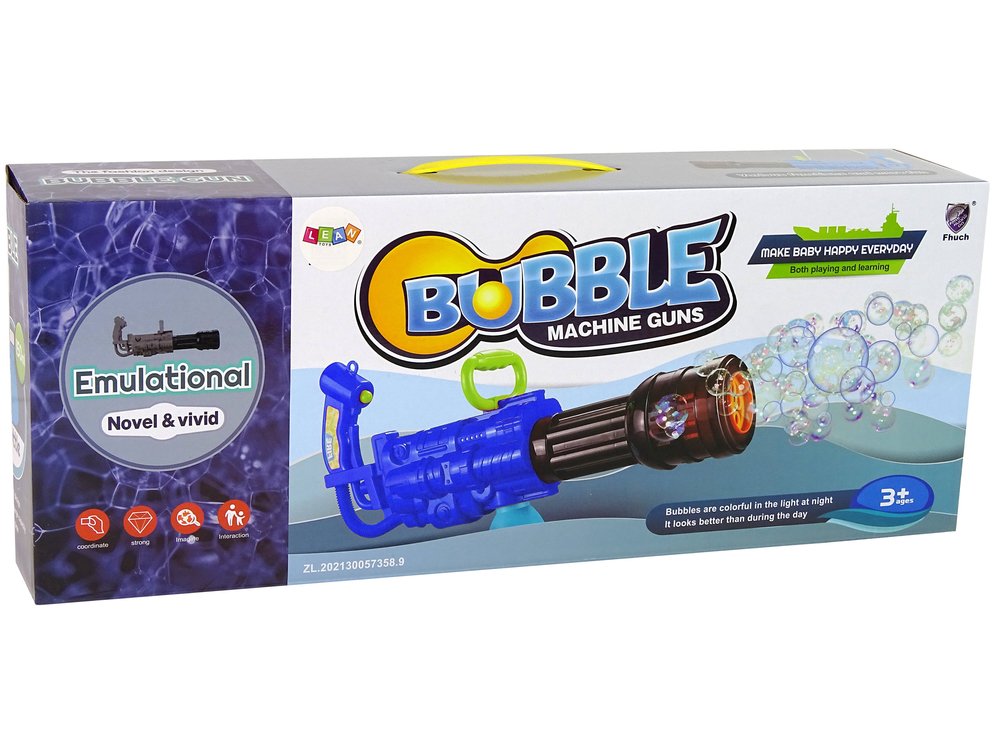 Muilo burbulų mašina Pistoletas, mėlynas - 5