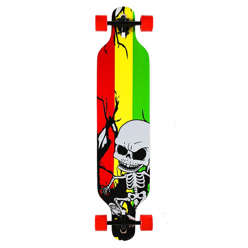 Riedlentė Nils Extreme Wood Homeland Skeleton, juoda/raudona/geltona/žalia-0