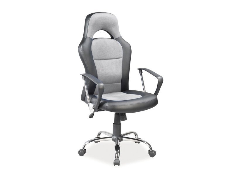 Biuro kėdė Q-033, juoda/pilka