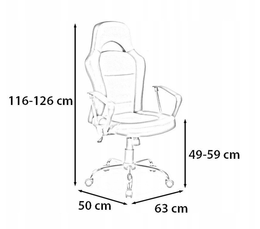 Biuro kėdė Q-033, juoda/pilka - 2
