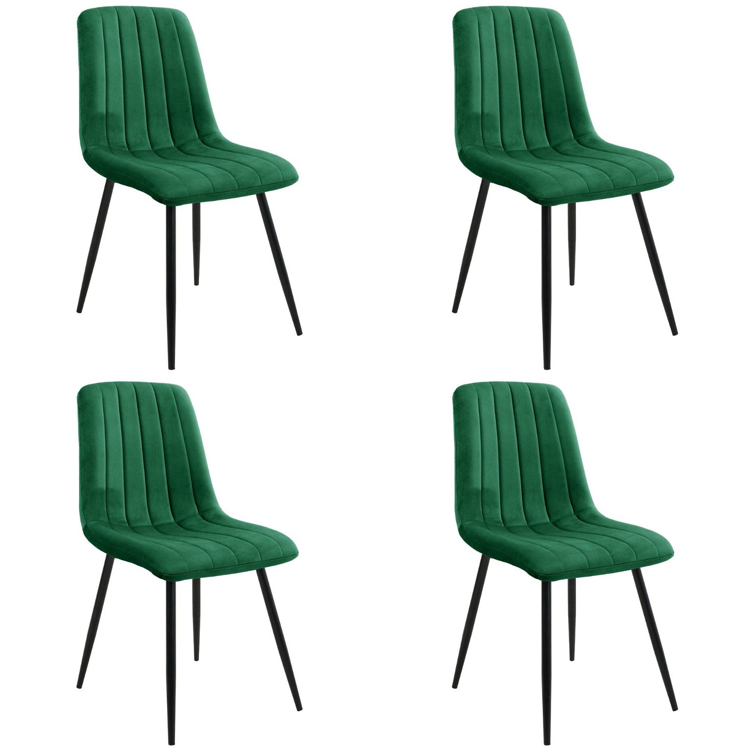 4-ių kėdžių komplektas SJ.9, žalia