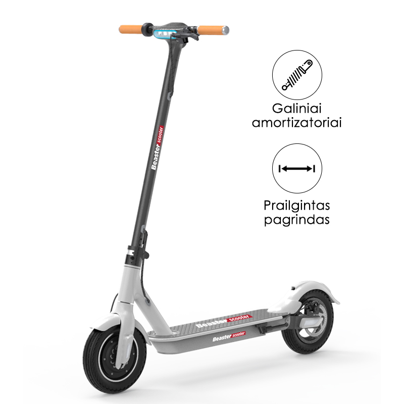 Elektrinis paspirtukas Beaster Scooter BS05W 350 W, 36 V, 8 Ah, baltas - 1