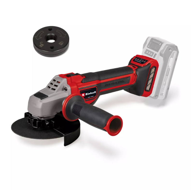Akumuliatorinis kampinis šlifuoklis EINHELL TP-AG 18/125 CE Q Li-Solo, 18 V, 125 mm, be akumuliator.-0