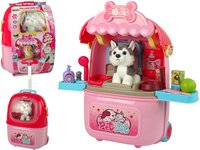 Gyvūnų grožio salonas lagaminėlyje su šuniuku, rožinis - 4
