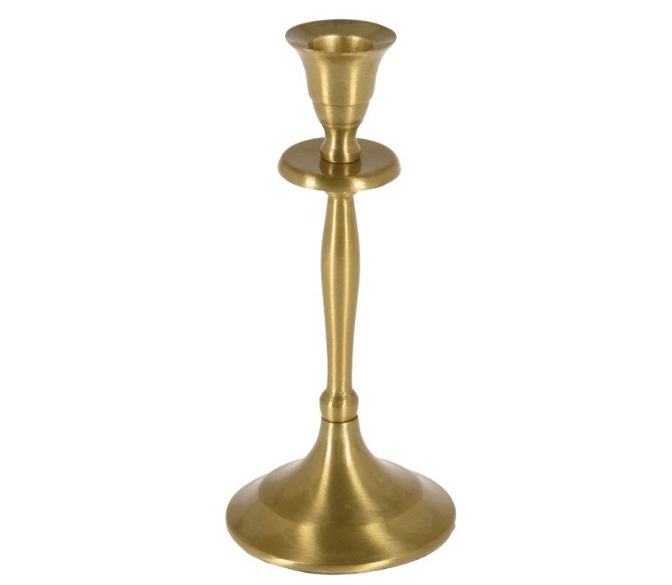 Metalinė žvakidė, auksinės sp., 20 cm