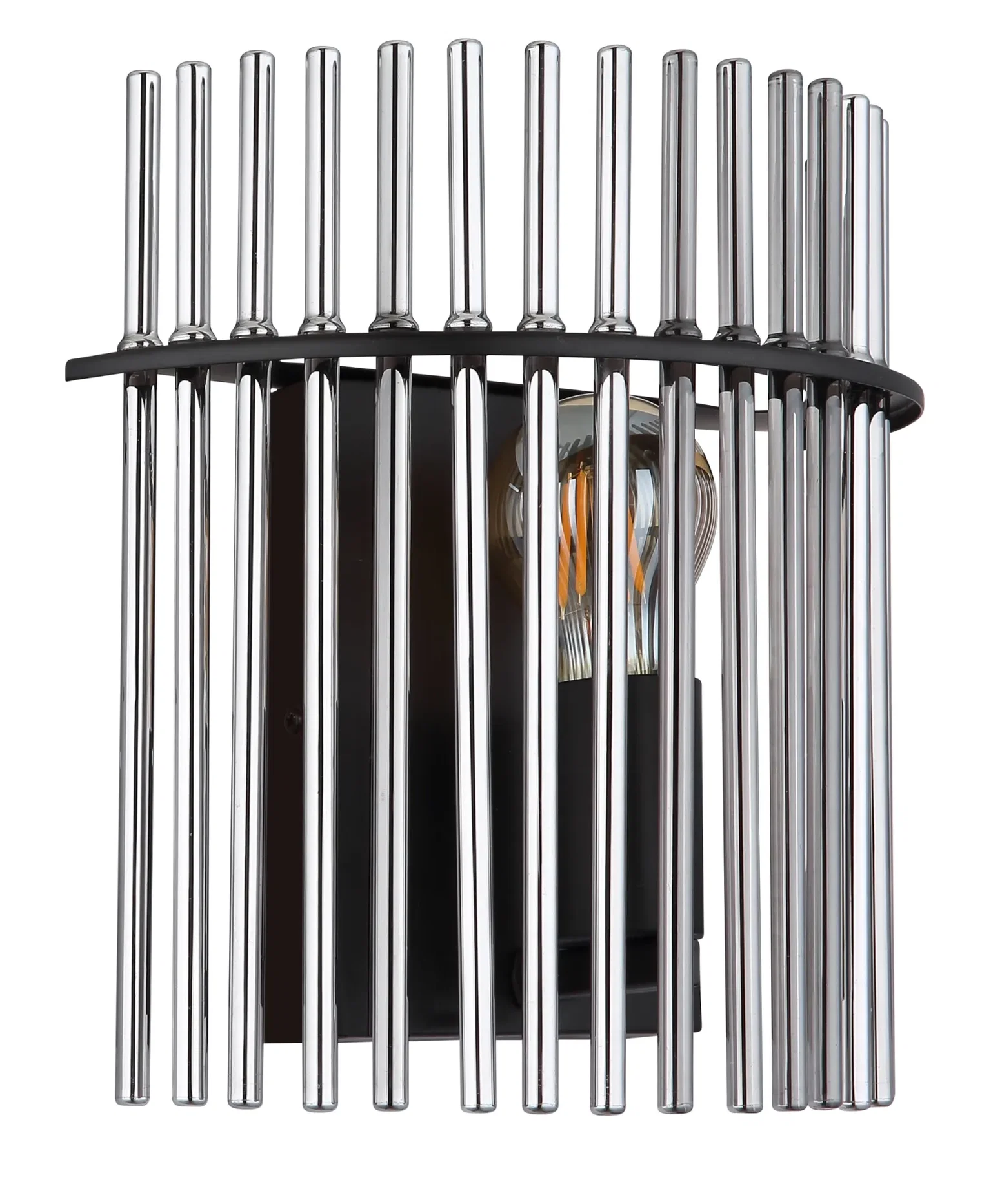 Sieninis šviestuvas GLOBO GORLEY, 1 x E27, 60W, metalas/stiklas, juodos sp., 25x26x12,5cm-0
