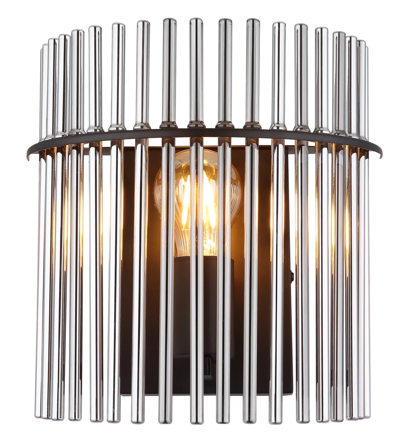Sieninis šviestuvas GLOBO GORLEY, 1 x E27, 60W, metalas/stiklas, juodos sp., 25x26x12,5cm - 3