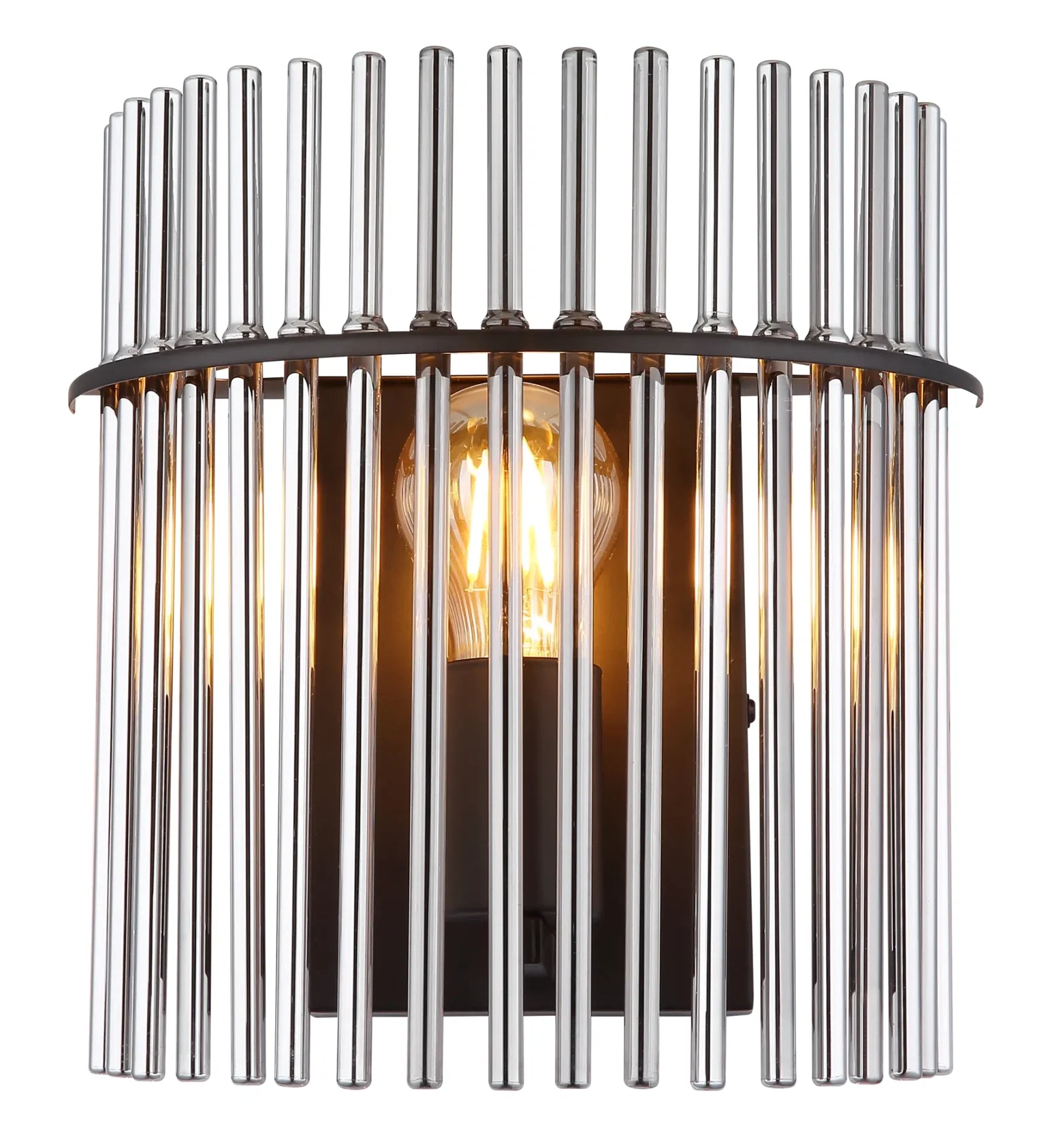 Sieninis šviestuvas GLOBO GORLEY, 1 x E27, 60W, metalas/stiklas, juodos sp., 25x26x12,5cm - 3