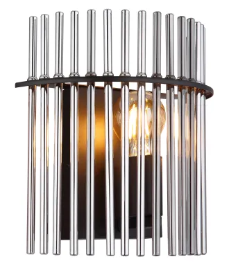 Sieninis šviestuvas GLOBO GORLEY, 1 x E27, 60W, metalas/stiklas, juodos sp., 25x26x12,5cm-1