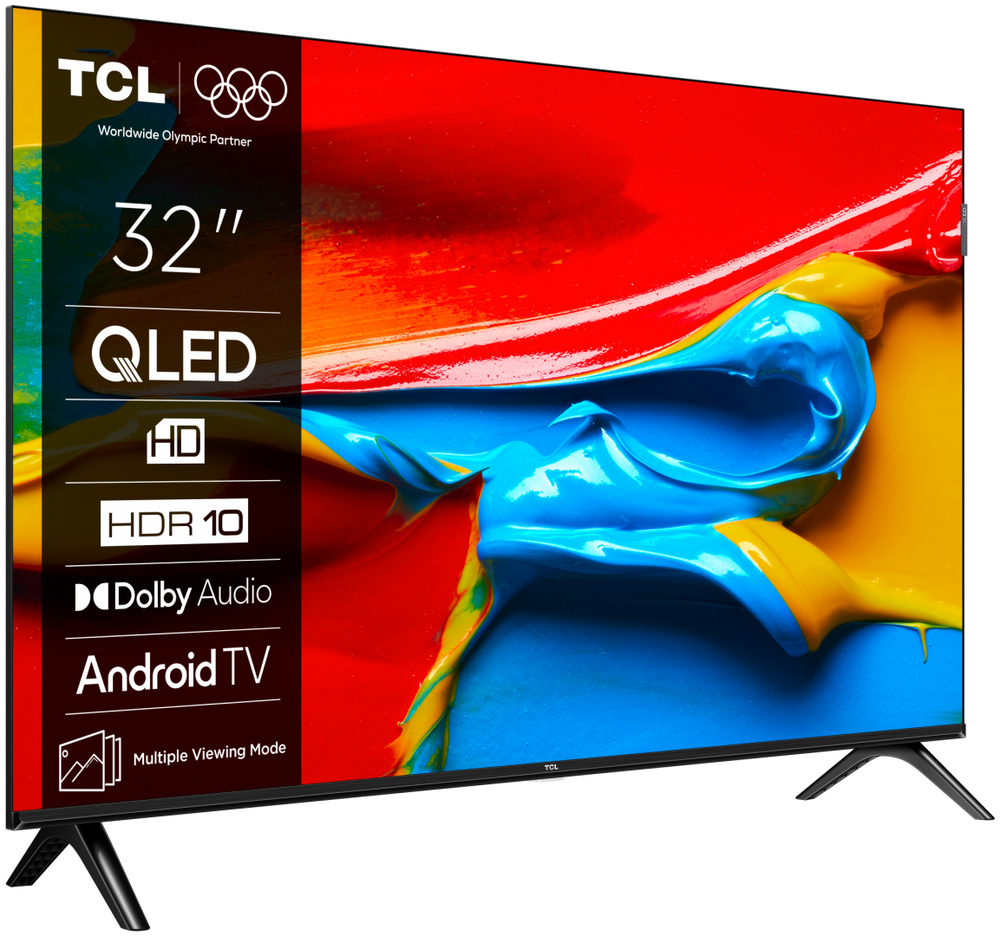 Televizorius TCL 32V4C, QLED, 80 cm, Google TV“, HD, juoda-1