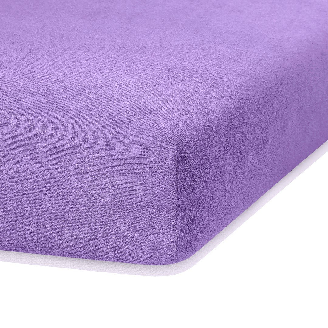 Frotinė paklodė su guma Ameliahome RUBY Purple, 160x200 cm - 3