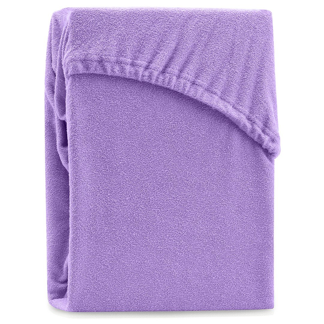 Frotinė paklodė su guma Ameliahome RUBY Purple, 160x200 cm - 6