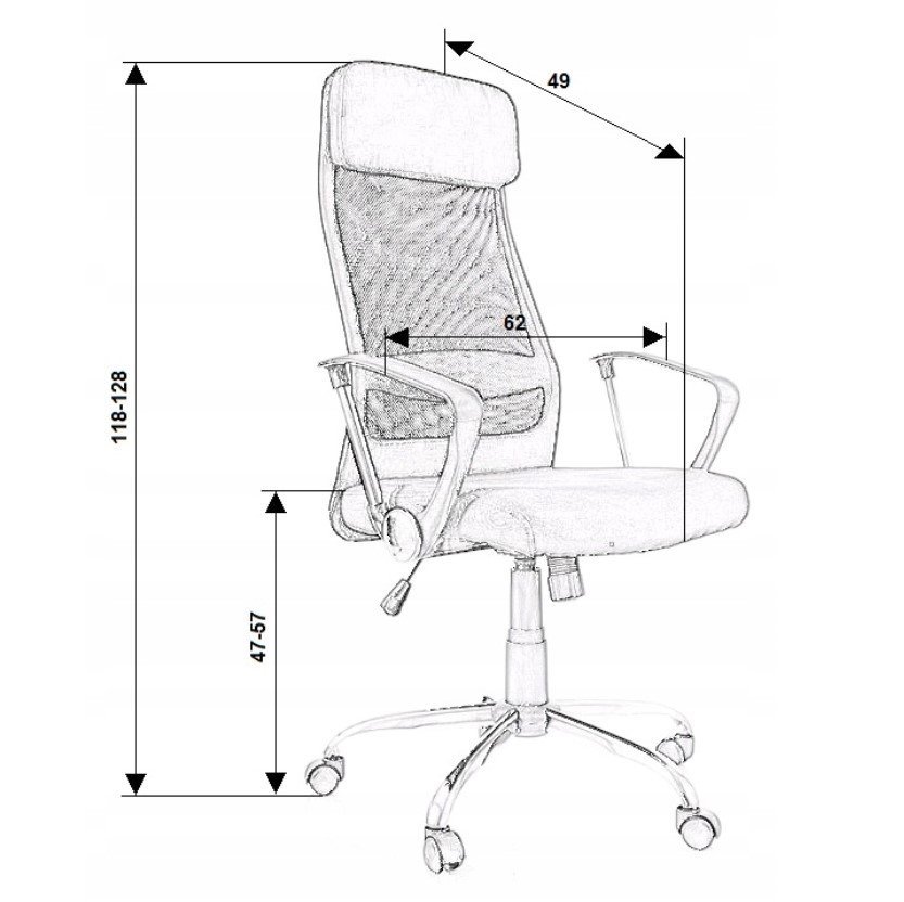 Biuro kėdė Q-345, pilka-1
