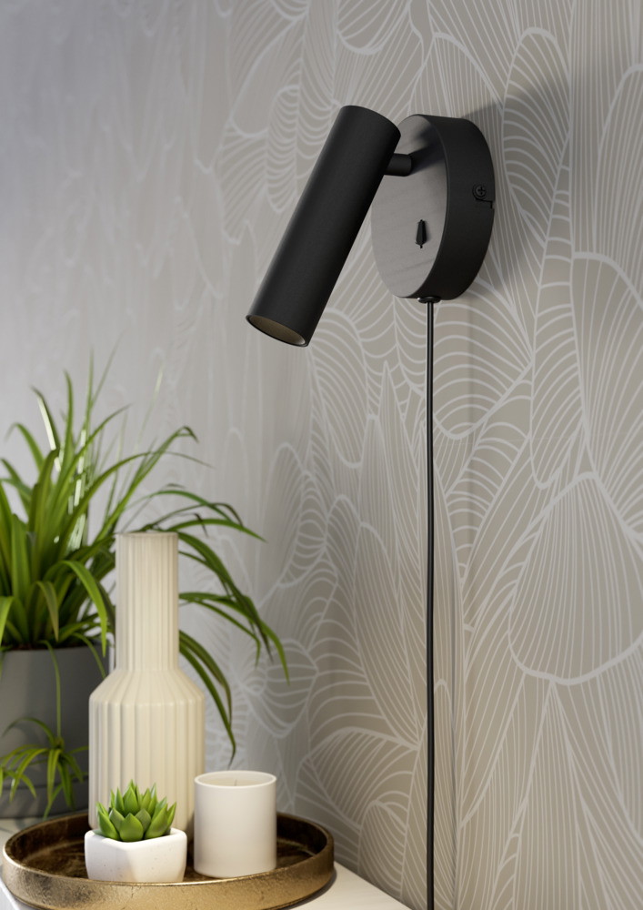 Taškinis LED šviestuvas EGLO VALPROTO, 1x5W, IP20, 600lm, CCT 2700/4000/6500K, juodos sp, 11 x 16cm-1