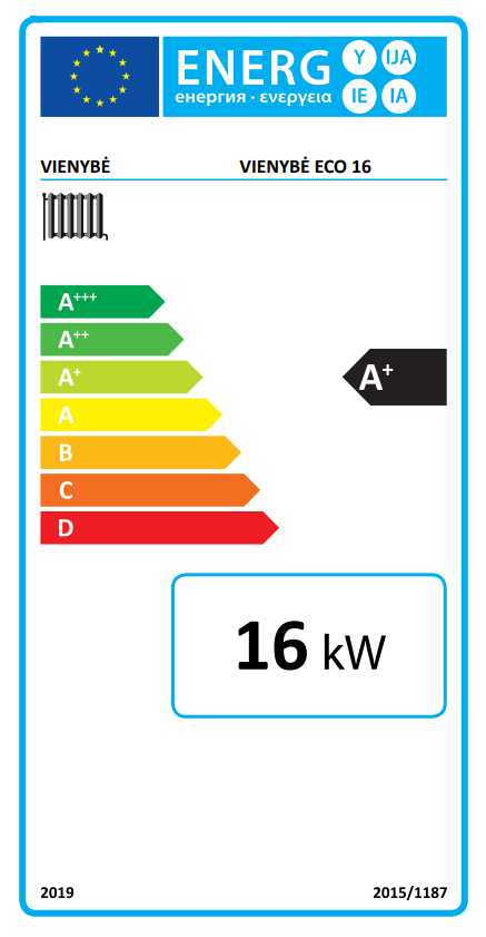 Kietojo kuro katilas VIENYBĖ Eco, 16 kW - 5