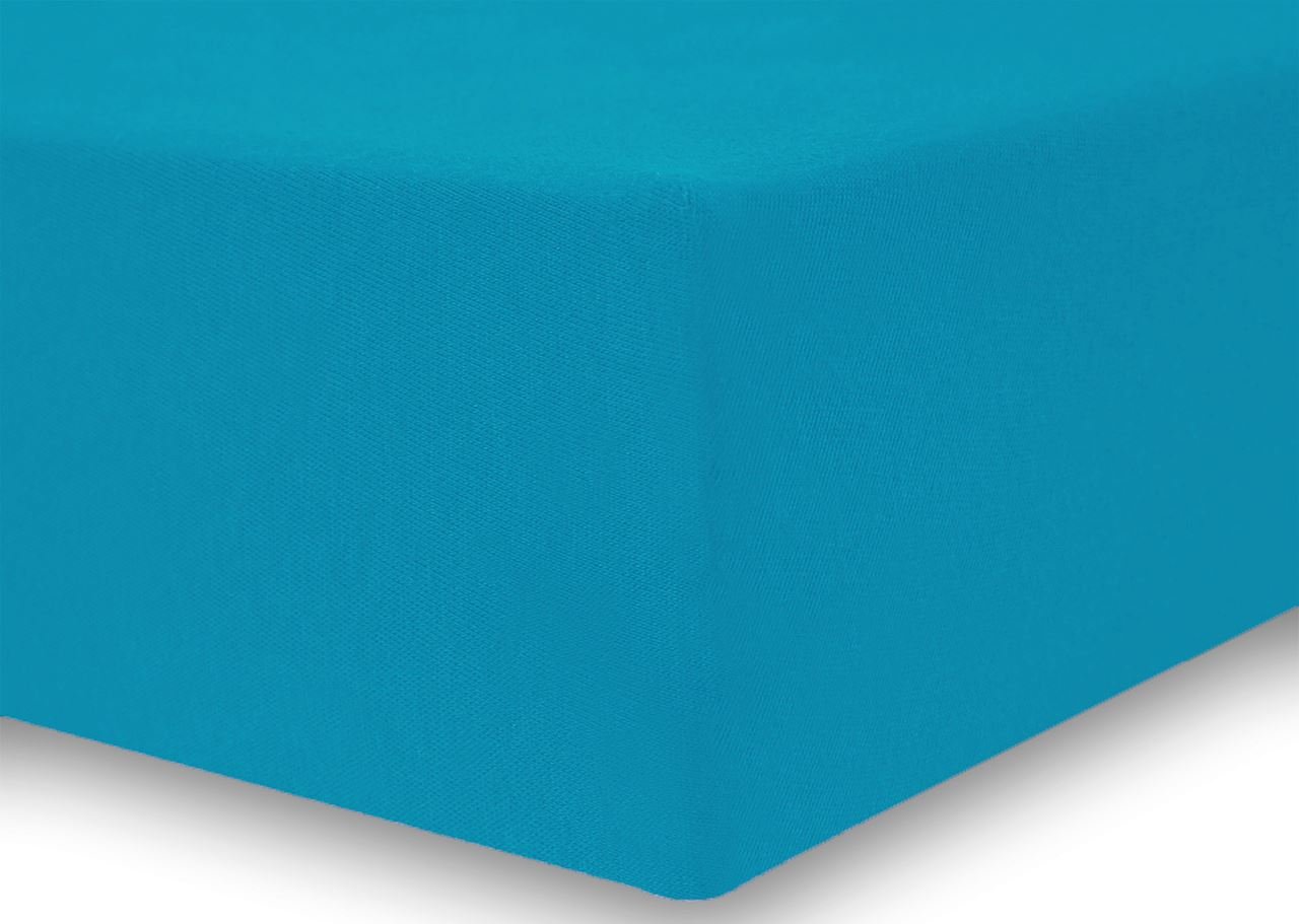 Jersey paklodė su guma Decoking AMBER Blue, 200x200 cm - 2