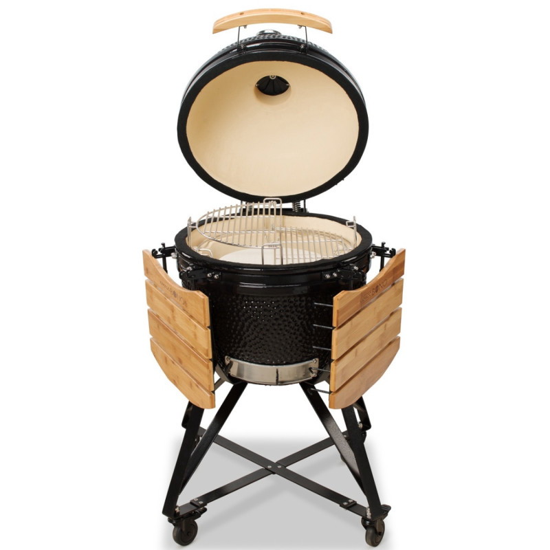 Keraminė kepsninė KAMADO BONO MEDIA, 20", 52 cm, juodos sp.-1