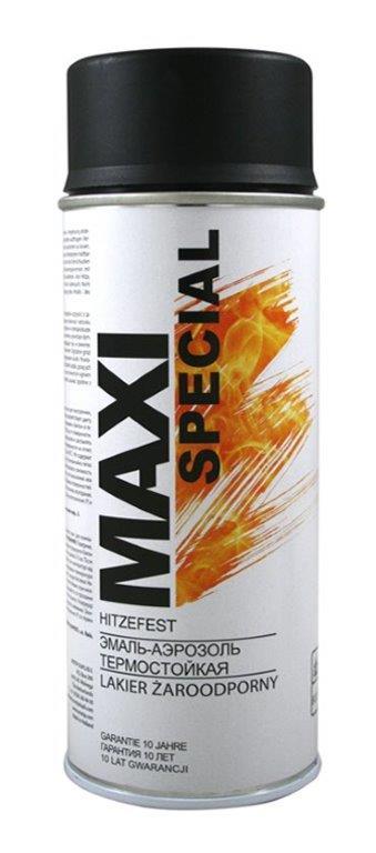 Purškiami dažai atsparūs aukštai temperatūrai MAXI COLOR 800°C, juodos sp., 400 ml-0