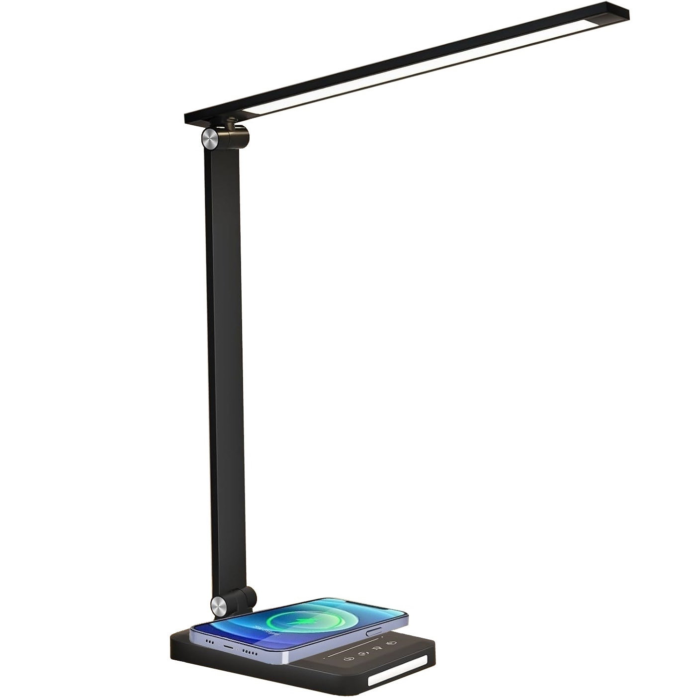Stalinis LED šviestuvas G.LUX GD-SIMO-T 6W 3000-6500K 500lm USB telefono krovimas, juodas-0