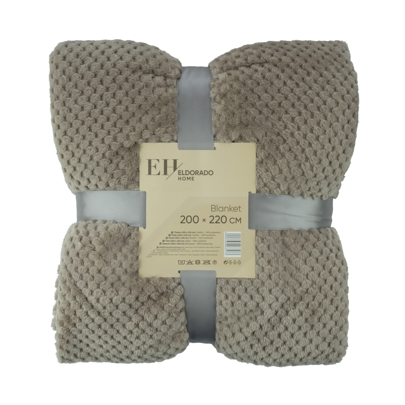 Pledas ELDORADO HOME, 200 x 220 cm, 2-jų spalvų, 100% poliesterio-0