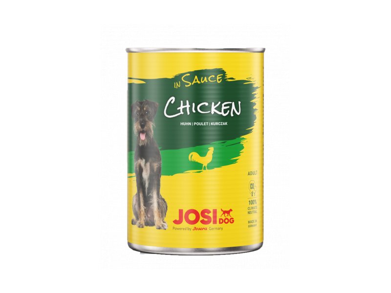 Konservuotas šunų ėdalas JOSIDOG, su vištiena padaže, 415 g-0