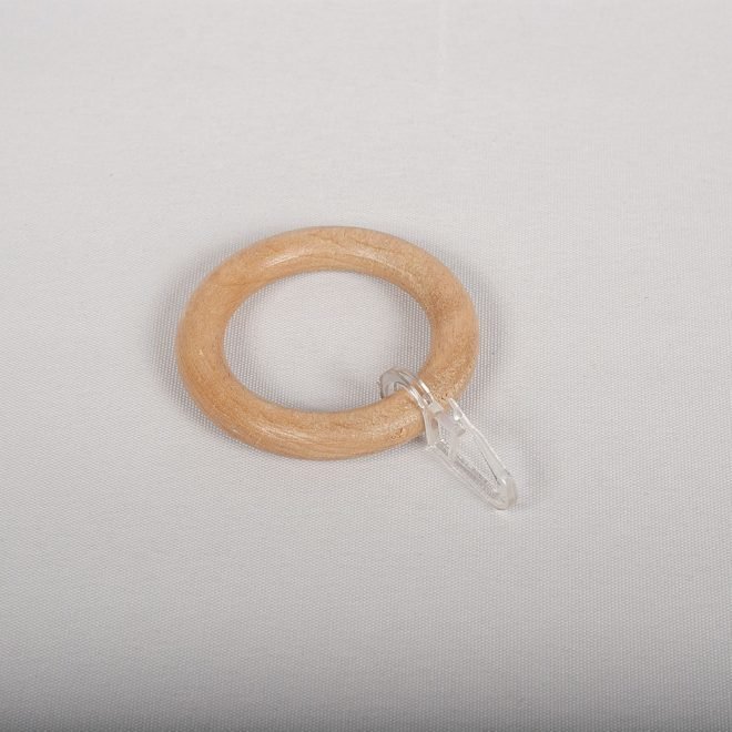 Karnizo žiedai su kabliukais HESORA BERGAMO, mediniai, ąžuolo sp., Ø28 mm, 10 vnt.