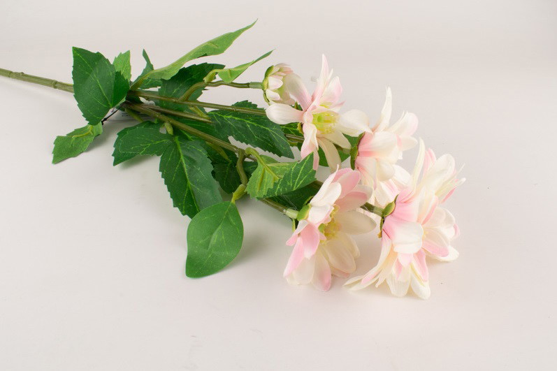 Dirbtinių gėlių puokštė CHRYSANTHEMUM, šviesiai rožinės sp., 75 cm-1