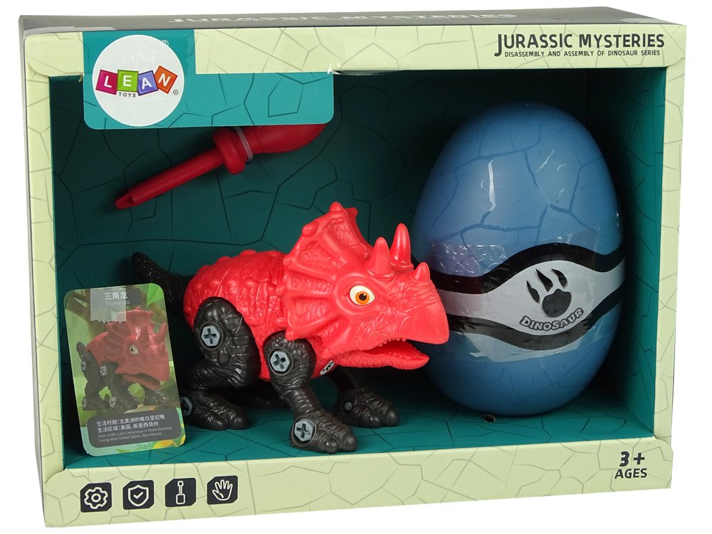 Konstrukcinis rinkinys - dinozauras Triceratopsas su kiaušiniu - 8