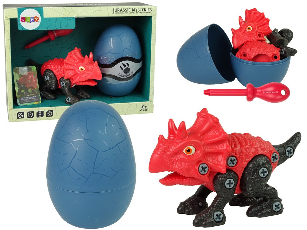 Konstrukcinis rinkinys - dinozauras Triceratopsas su kiaušiniu