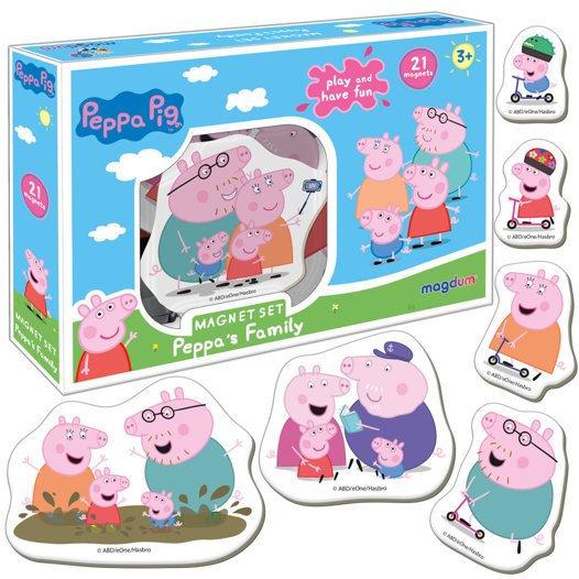 Magnetų rinkinys Peppa Pig Family - 3