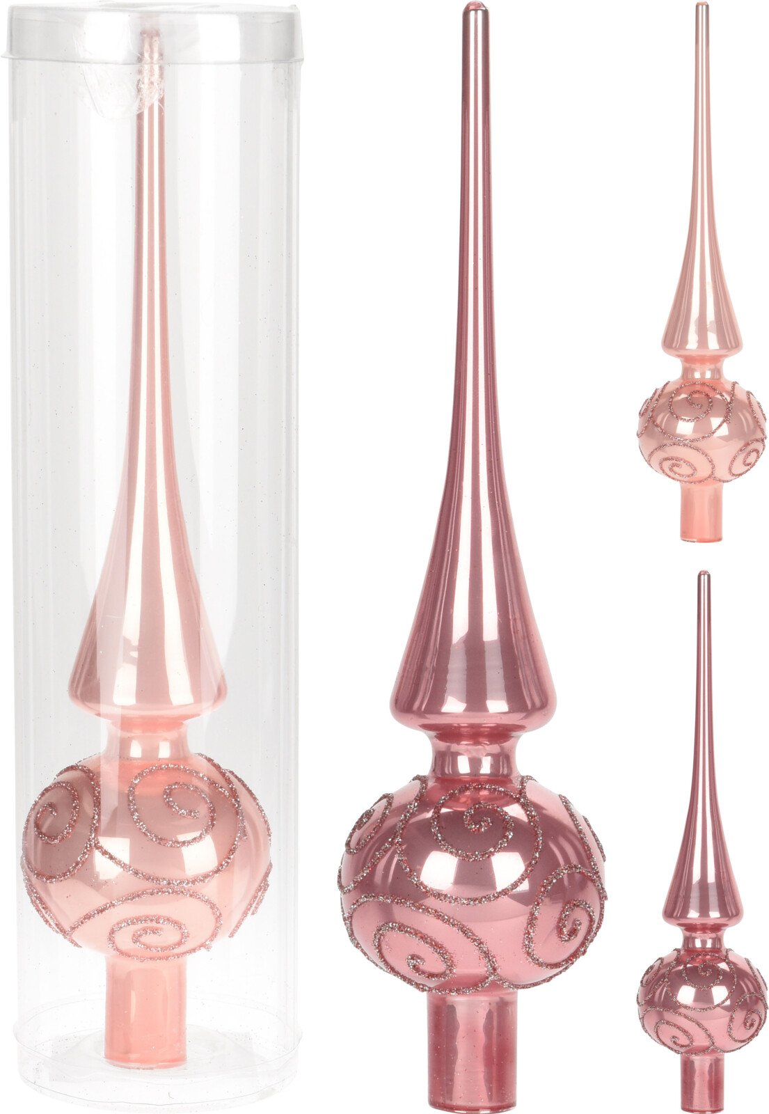 Eglės viršūnė GLASS, rožinės sp., 2 rūšys, 25 cm