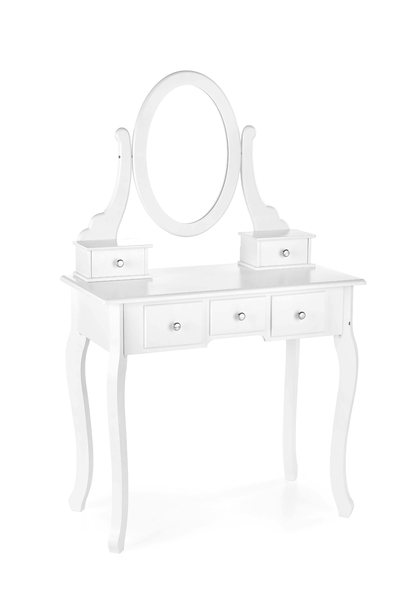 Kosmetinis staliukas SARA su veidrodžiu, baltas - 3