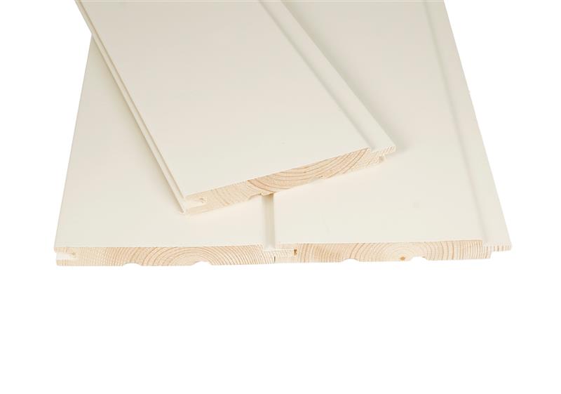 Medinė vidaus dailylentė Stockholm White Nordic, STS/OT, A klasė, balta 3000 x 120 x 14-0