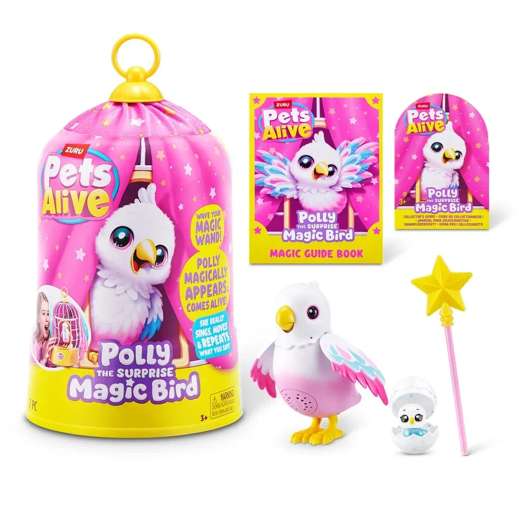 Interaktyvus žaislas ZURU PETS ALIVE magiškas paukštelis Polly-0
