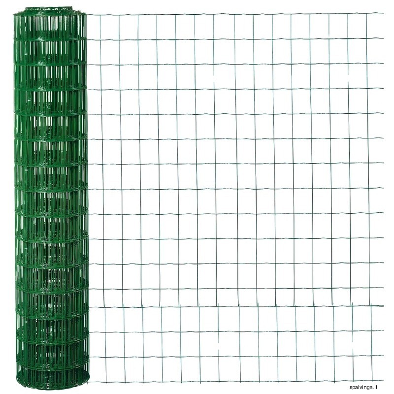 Tvoros tinklas, virintas, PVC, žalios sp., 75 x 50 x 2,6 mm x 1,5 x 25 m-0