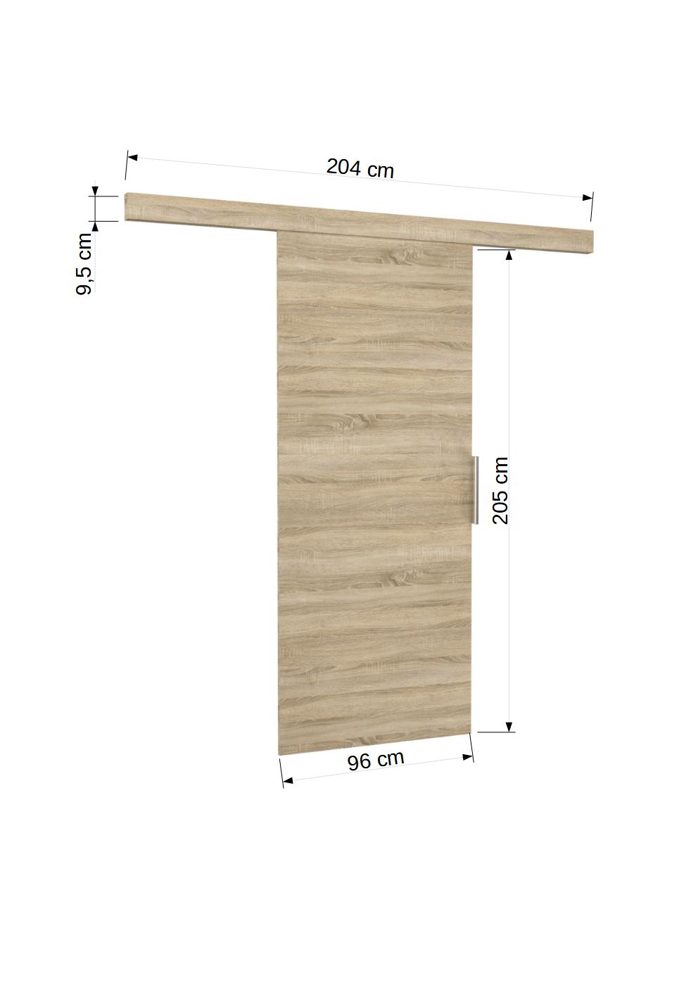 Stumdomos durys PIXI 96, 96 x 205 cm, balta - 3