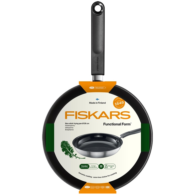 Keramikinė keptuvė FISKARS FF, nepridegančia danga, 26 cm, 1 vnt-0