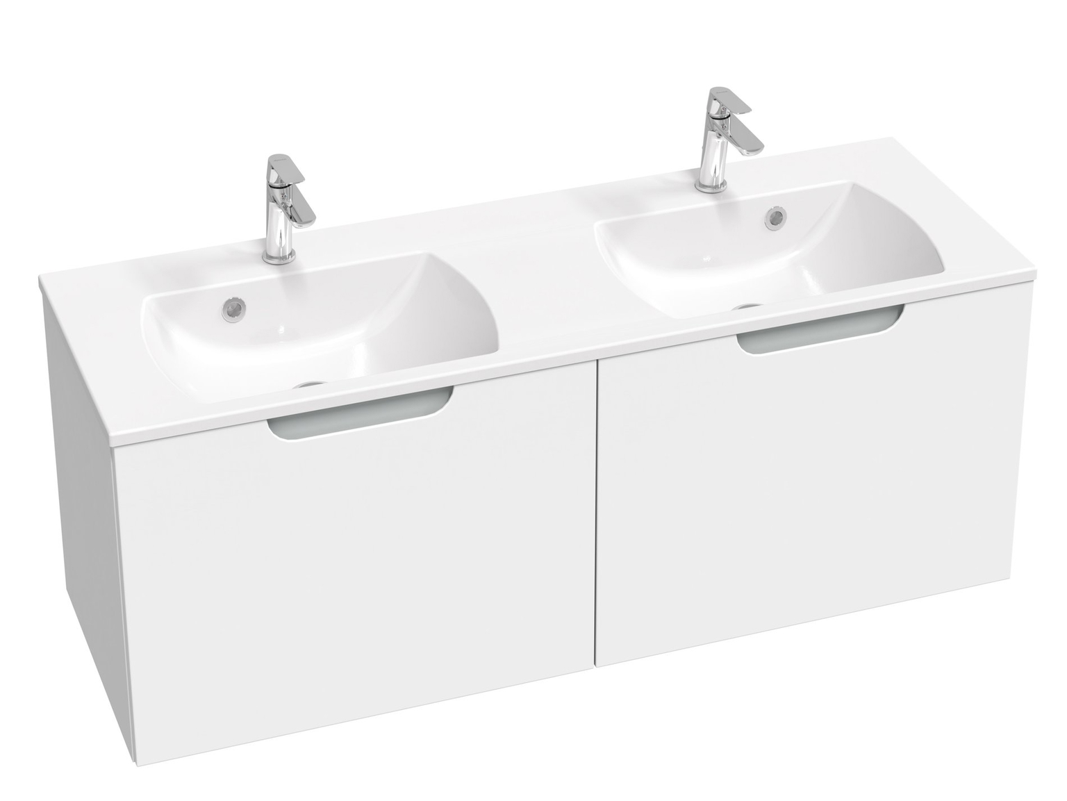 Apatinė vonios spintelė RAVAK SD Classic II 130 dvigubo praustuvo, baltos/pilkos sp.-0