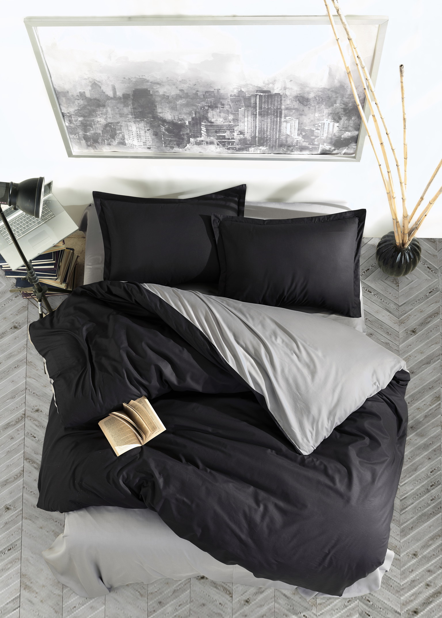 Medvilninės patalynės kompl. CREYA PLAIN PRESTIGE V-3, 240x220cm, 2x50x70cm, 2x70x70cm, 100% medv.-0