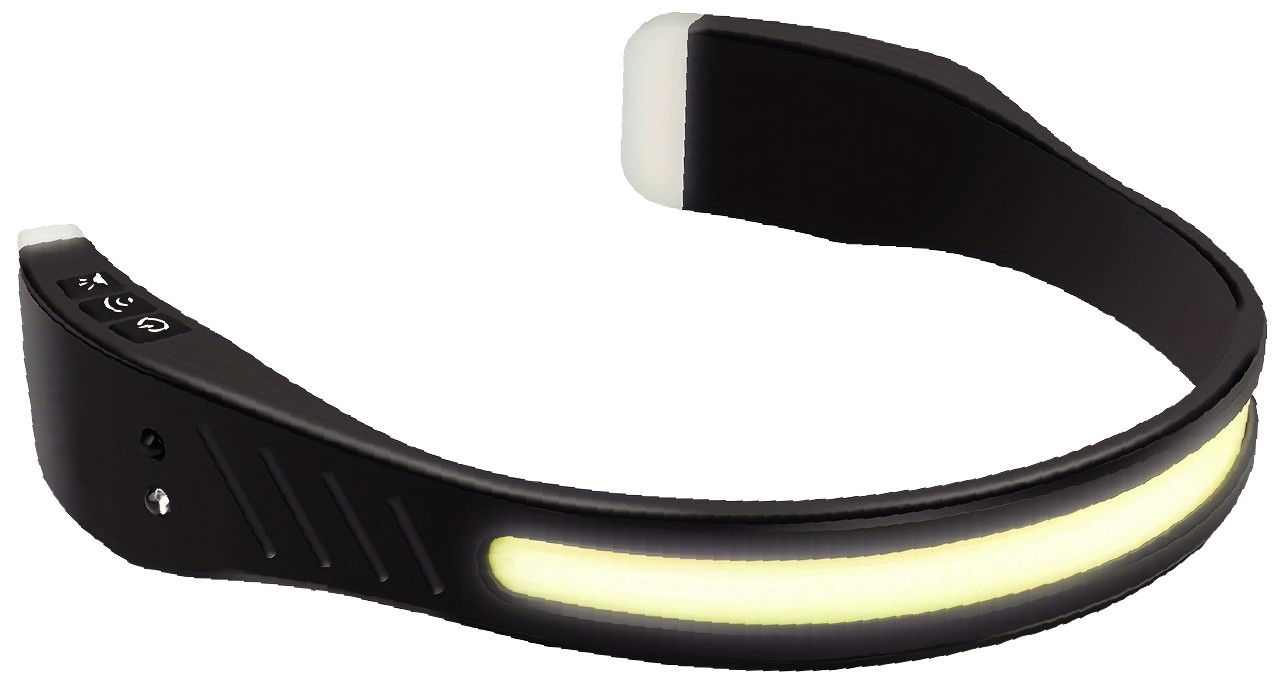 LED žibintas ant galvos/kaklo ENTAC, IP54,5W,350lm,1200 mAh,pakraunamas,USB, su sensoriumi-1