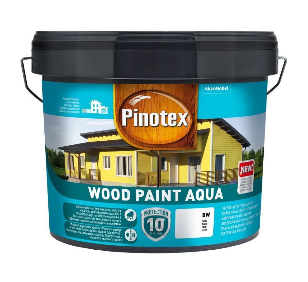 Medinių fasadų dažai PINOTEX WOOD PAINT AQUA, BC bazė, 8,37 l