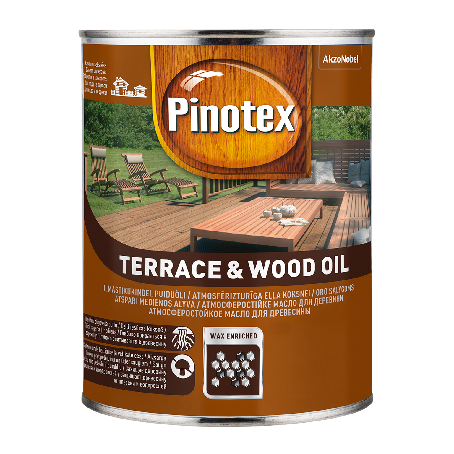 Aliejus medienai PINOTEX WOOD OIL, bespalvis, 1 l
